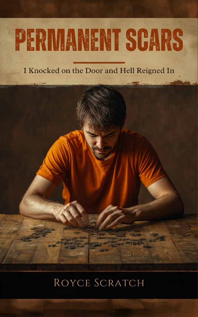 Book cover: Permanent Scars: I Knocked on the Door and Hell Reigned In, by Royce Scratch